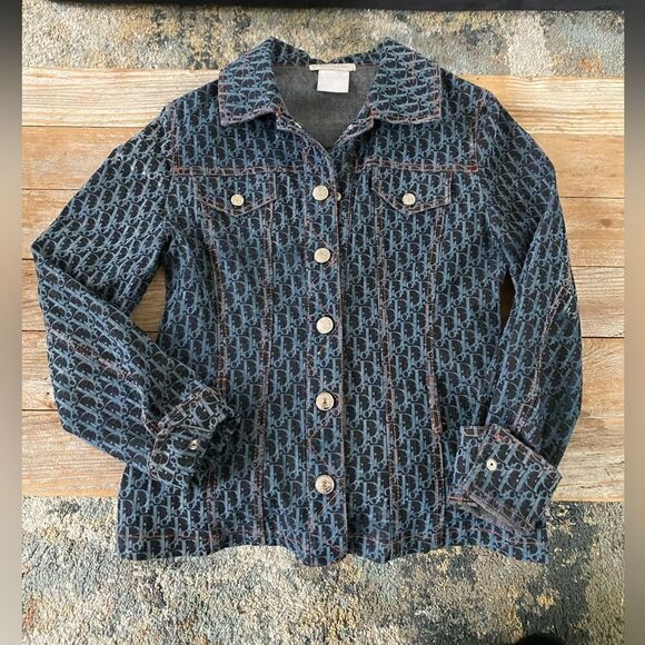 Dior jacket 2005 monogram denim peplum Jacket Vintage - Picture 6 of 13